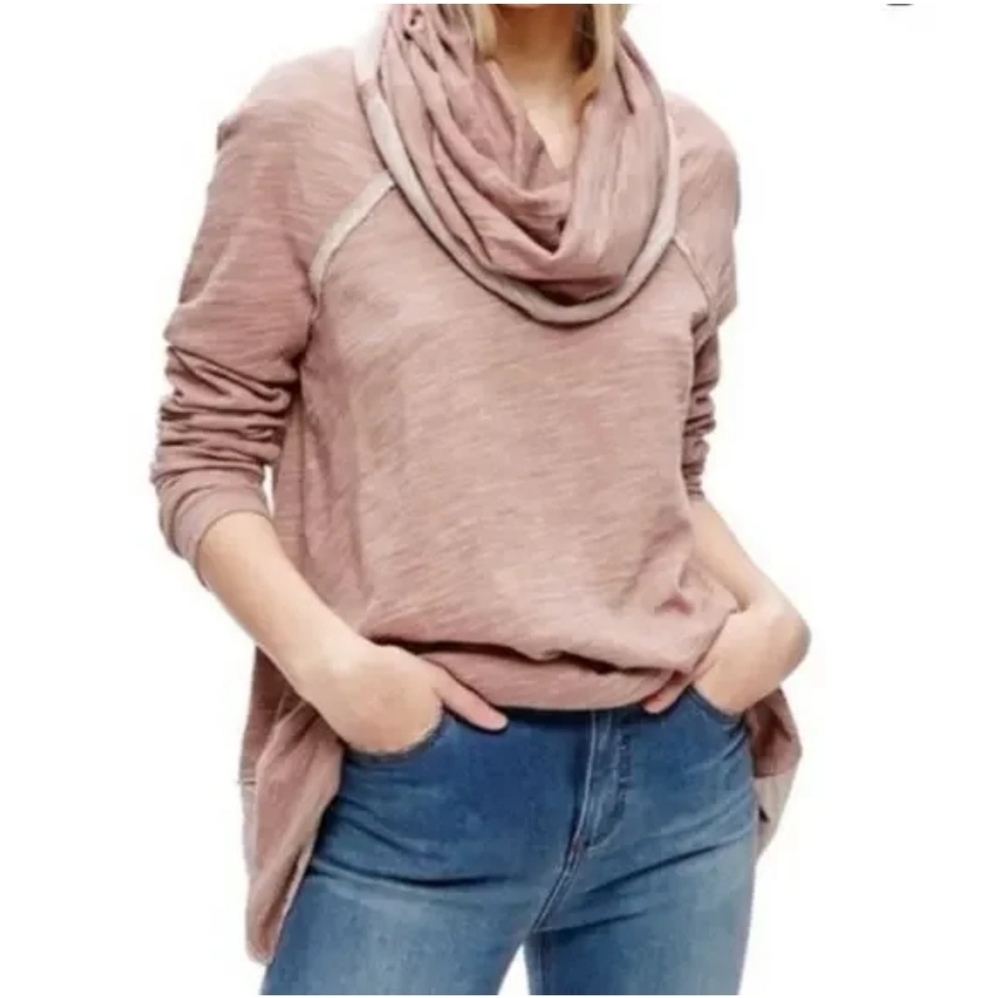 Free People Cotton Cocoon Cowl Neck Women's Top
